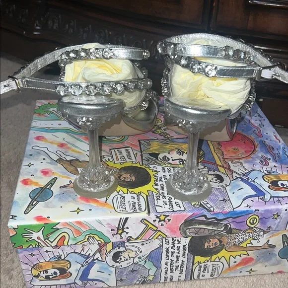 Anastas Heel in Silver JEFFREY CAMPBELL - Picture 5 of 7